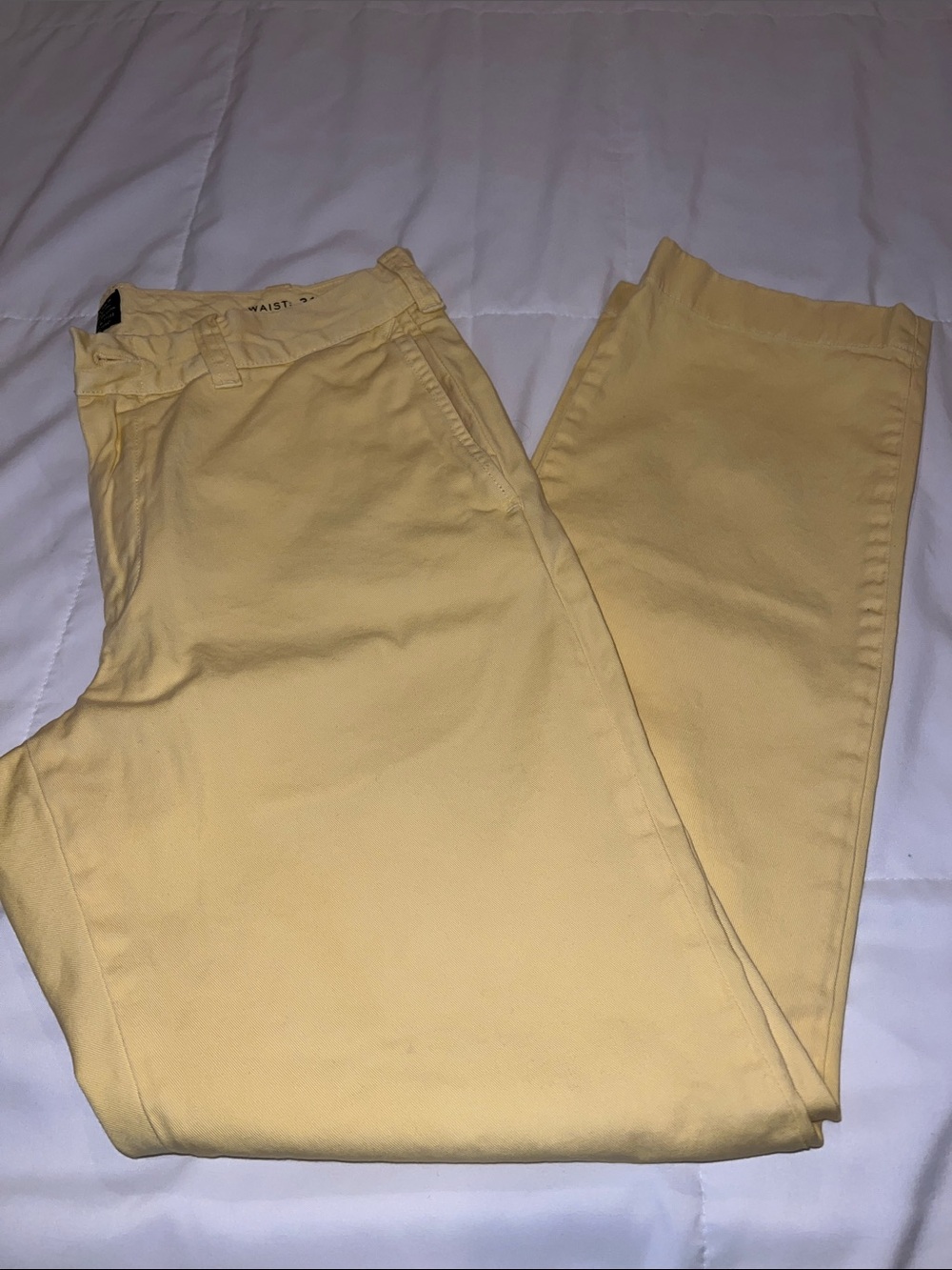 J. Crew Men's Pale Yellow Chino Pants